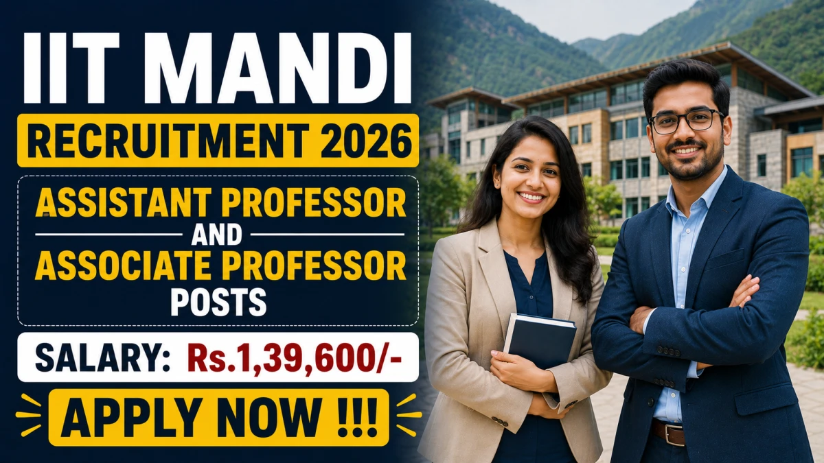 IIT Mandi Recruitment 2026 – Apply Online for Assistant Professor and Associate Professor Posts