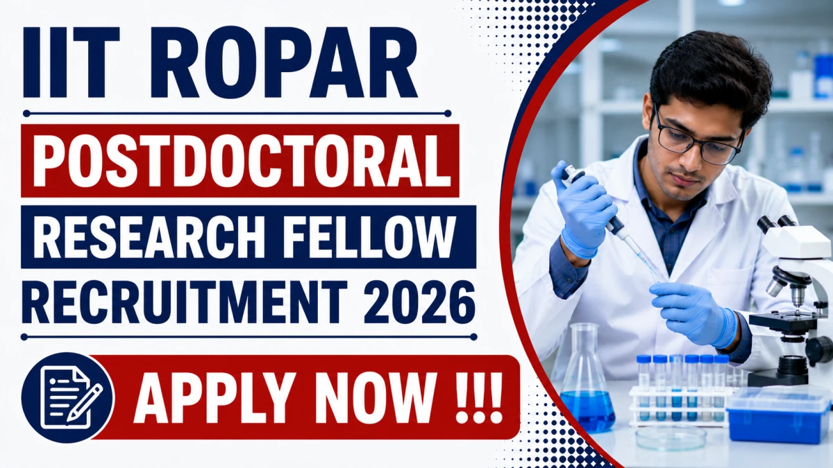 IIT Ropar Postdoctoral Research Fellow Recruitment 2026
