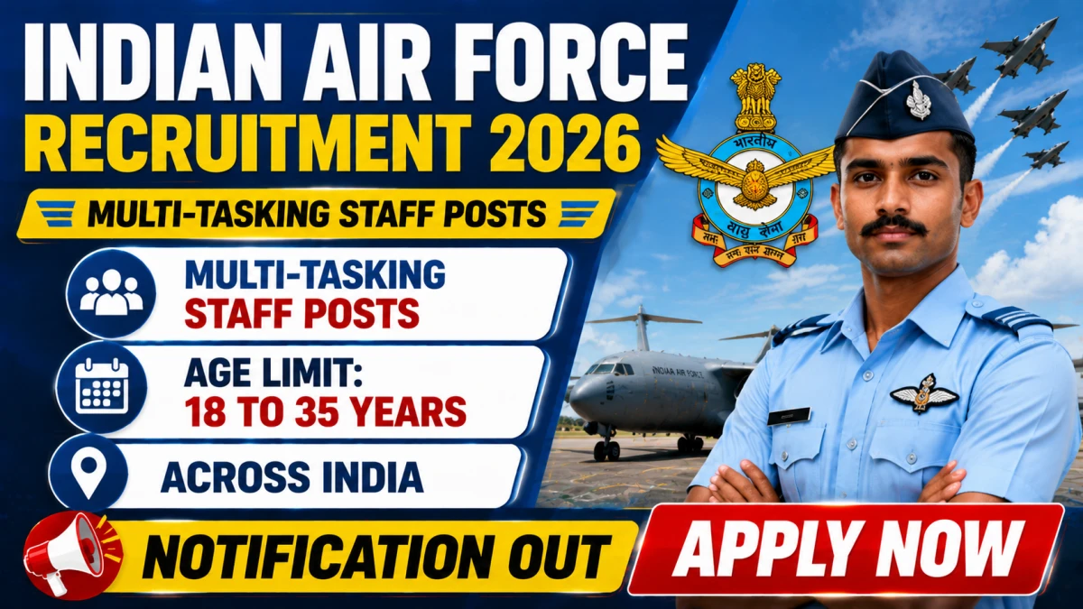 Indian Air Force MTS Recruitment 2026 Notification Out