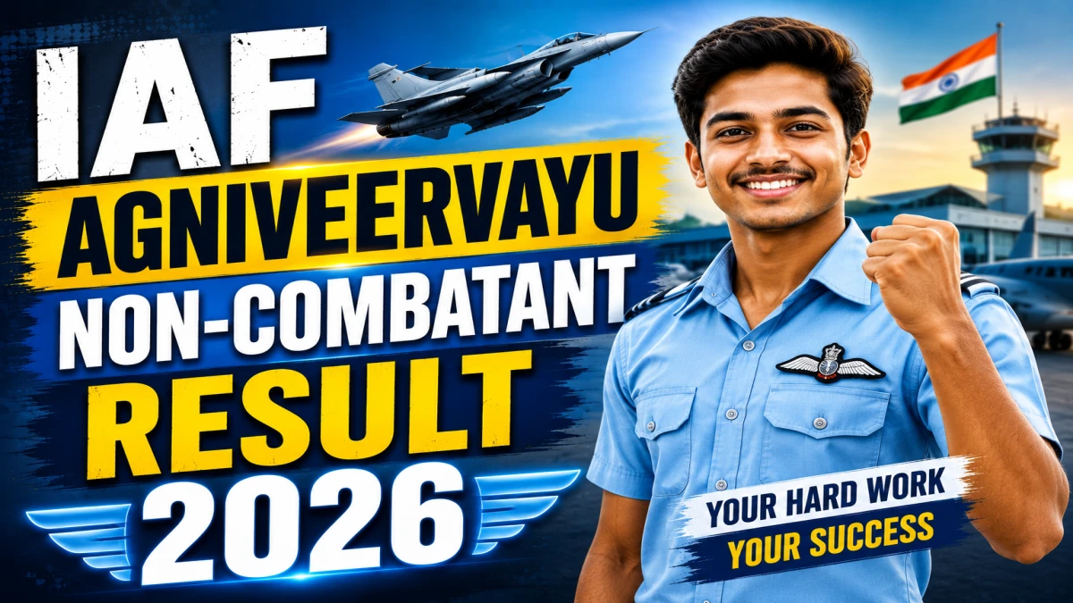 IAF Agniveervayu Non-Combatant Result 2026 OUT (Direct Link)