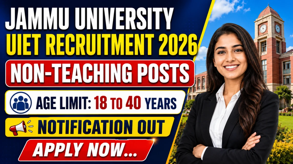 Jammu University Non-Teaching Recruitment 2025