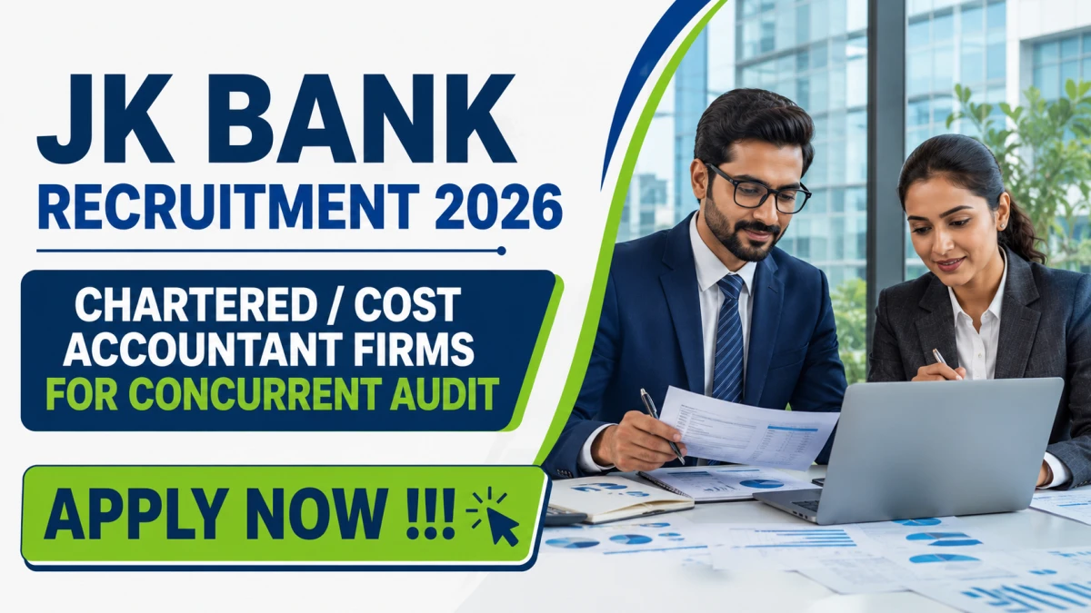 JK Bank Auditor Recruitment 2026