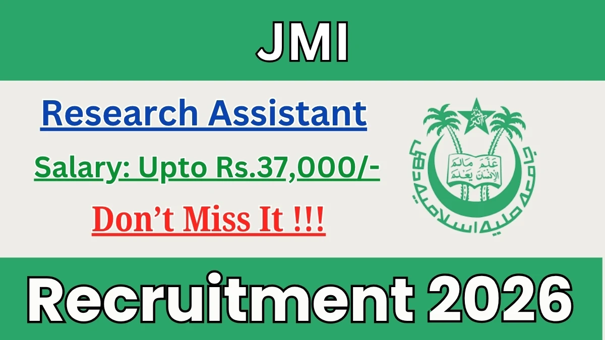 JMI Research Assistant Recruitment 2026