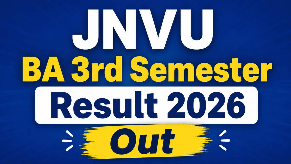 JNVU BA 3rd Semester Result 2026 Out