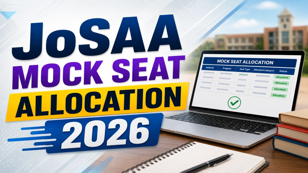 JoSAA Mock Seat Allocation 2026 – Download Allotment PDF at josaa.nic.in