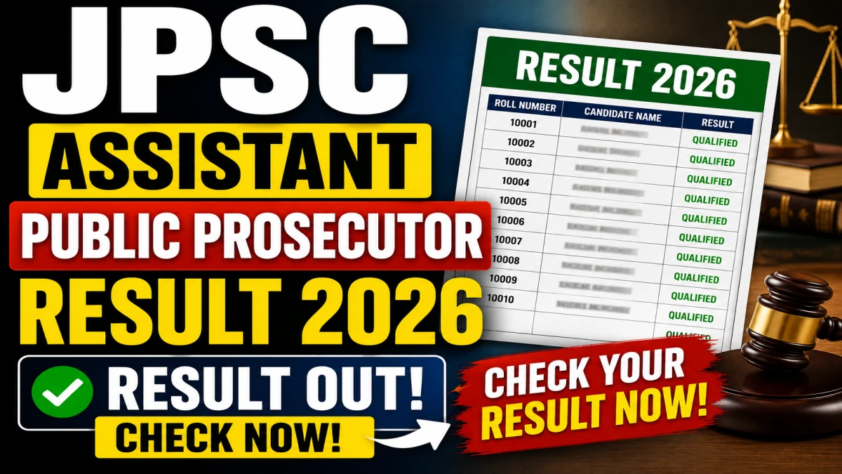JPSC Assistant Public Prosecutor Result 2026