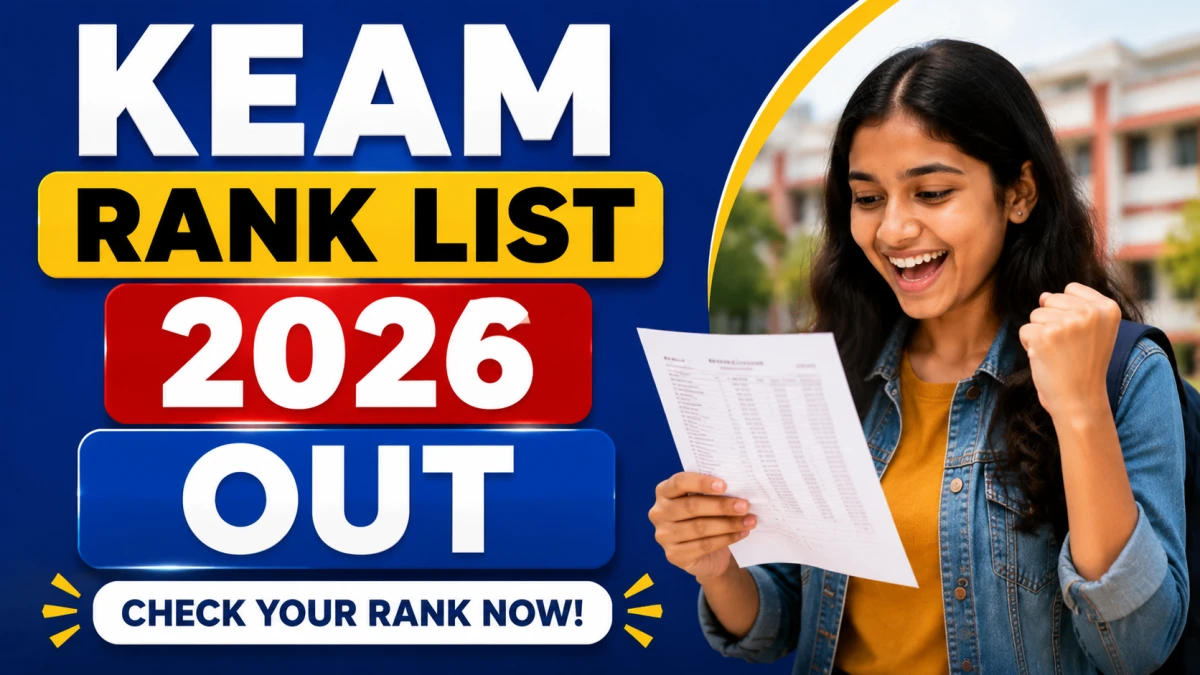 KEAM Rank List 2026 Out