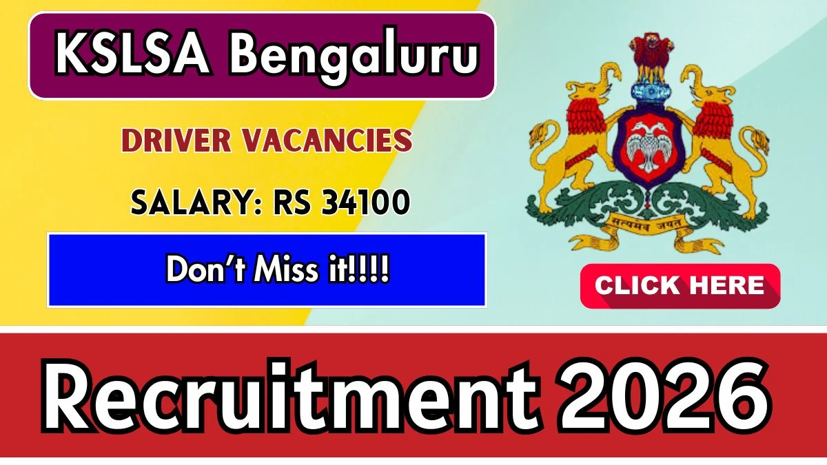 KSLSA Bengaluru Driver Recruitment 2026