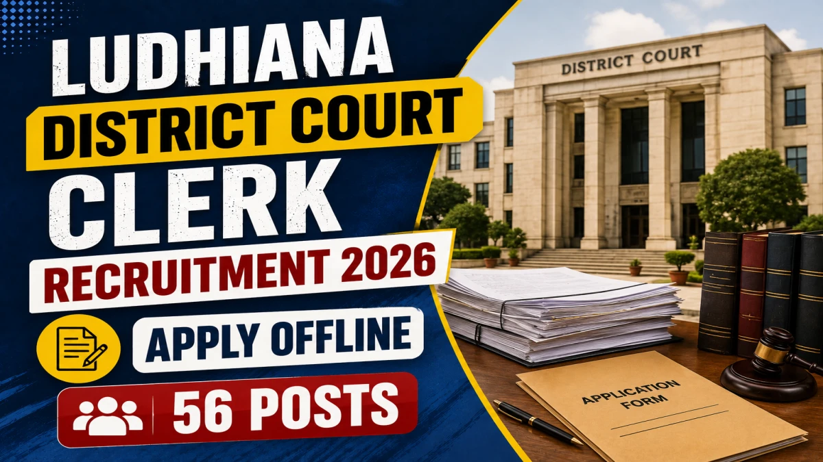 Ludhiana Court Clerk Recruitment 2026 – Apply Offline for 56 Posts