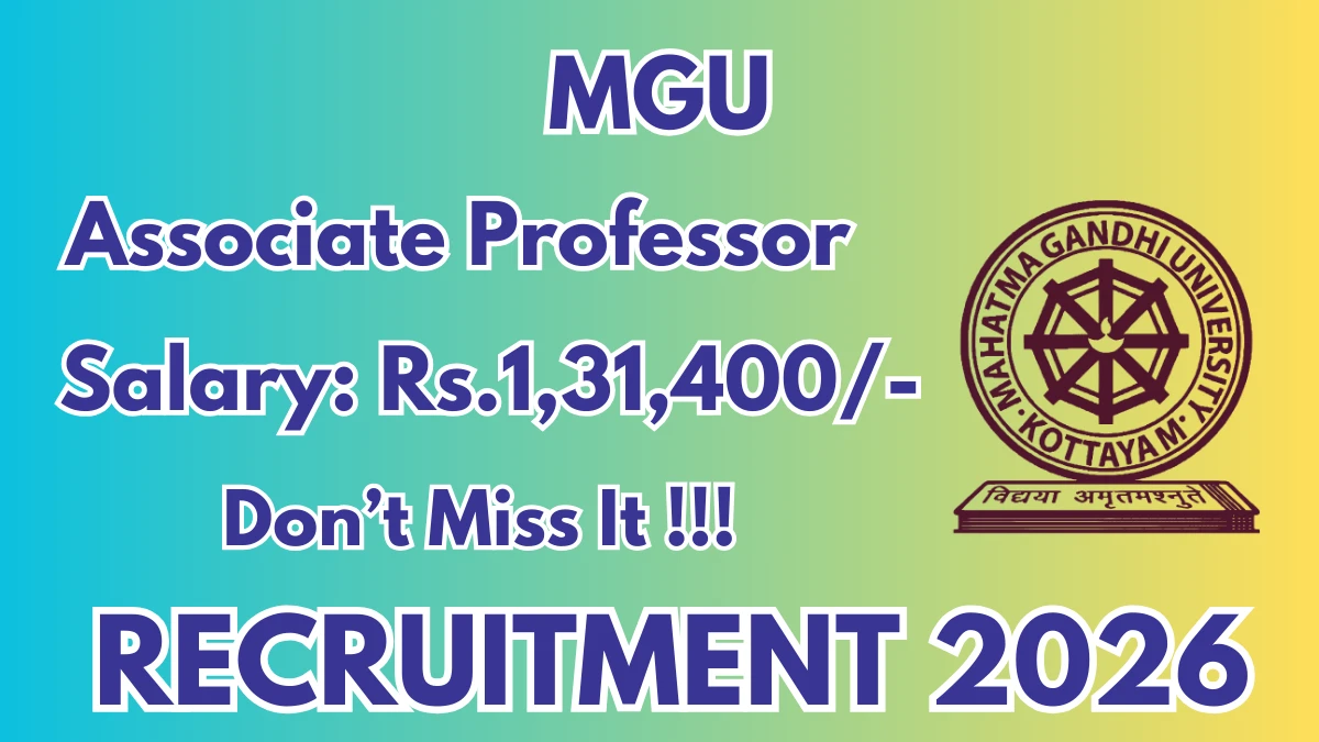 MGU Associate Professor Recruitment 2026