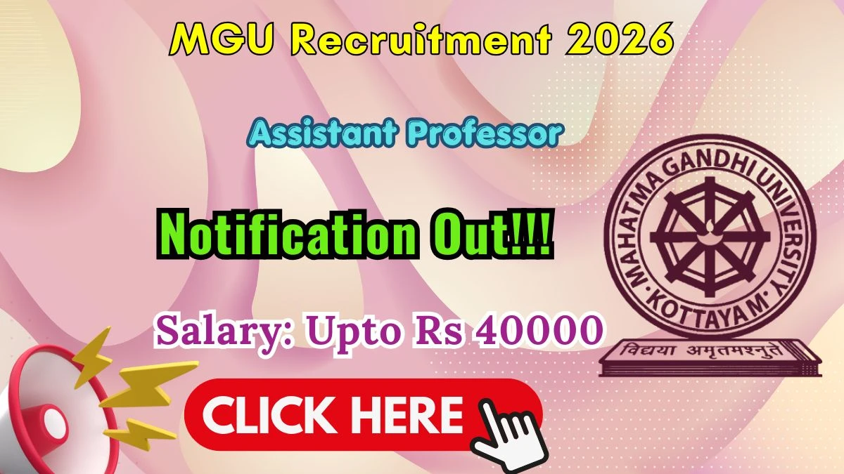 MGU Assistant Professor Recruitment 2026