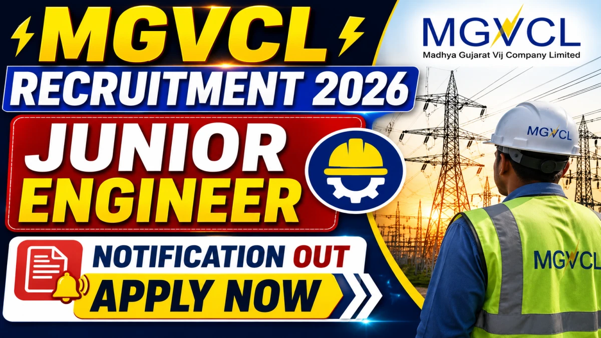 MGVCL JE Recruitment 2026 (Short Notice)