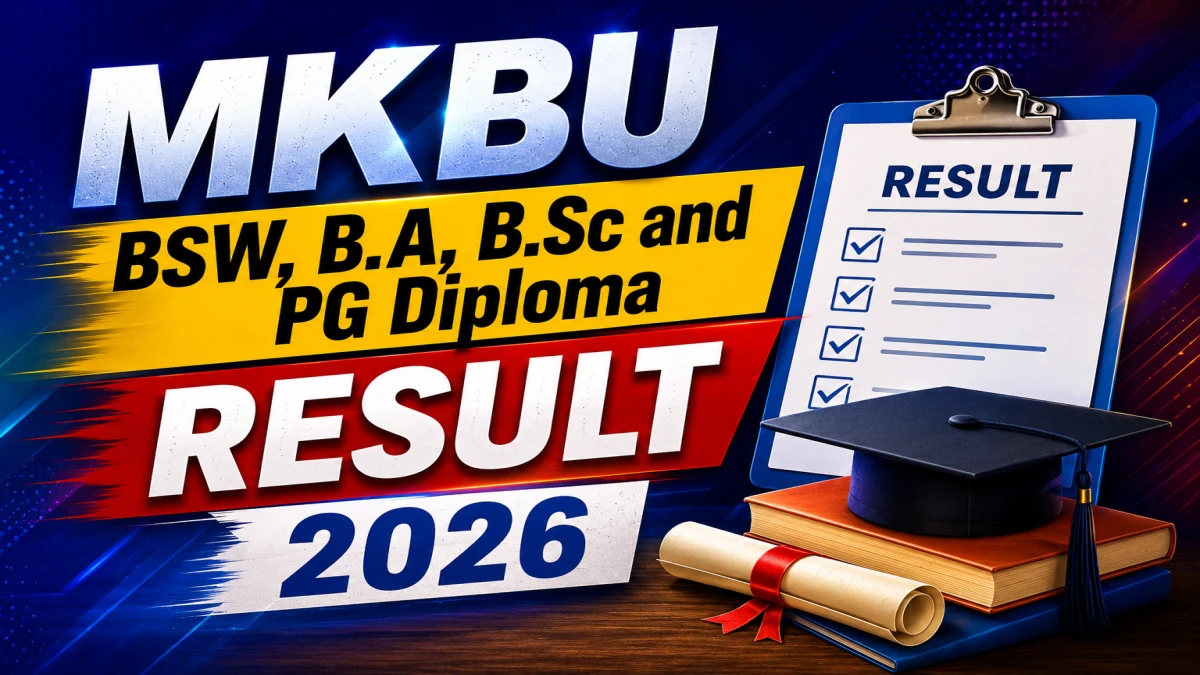 MKBU Result 2026 Released – Check BSW, B.A, B.Sc and PG Diploma Results @ mkbhavuni.edu.in