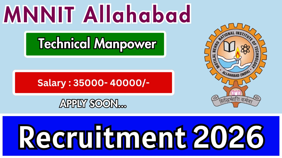 MNNIT Allahabad Technical Manpower Recruitment 2026