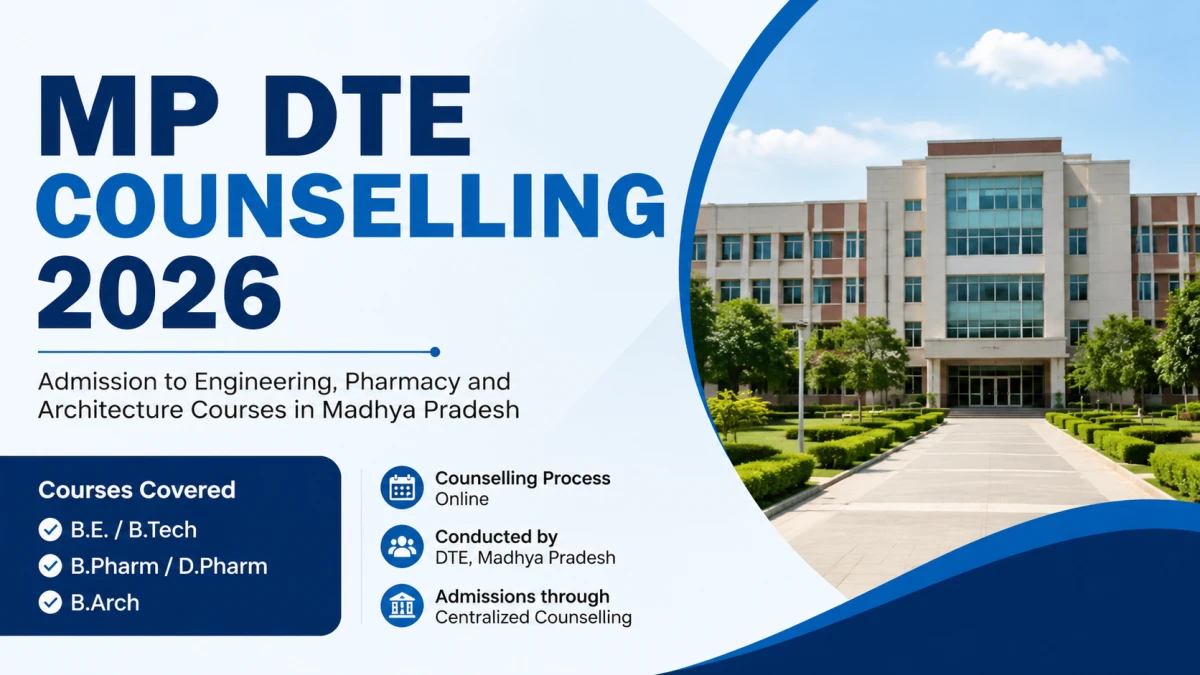 MP DTE Counselling 2026 Dates, Registration, Eligibility, Choice Filling & Seat Allotment at dte.mponline.gov.in