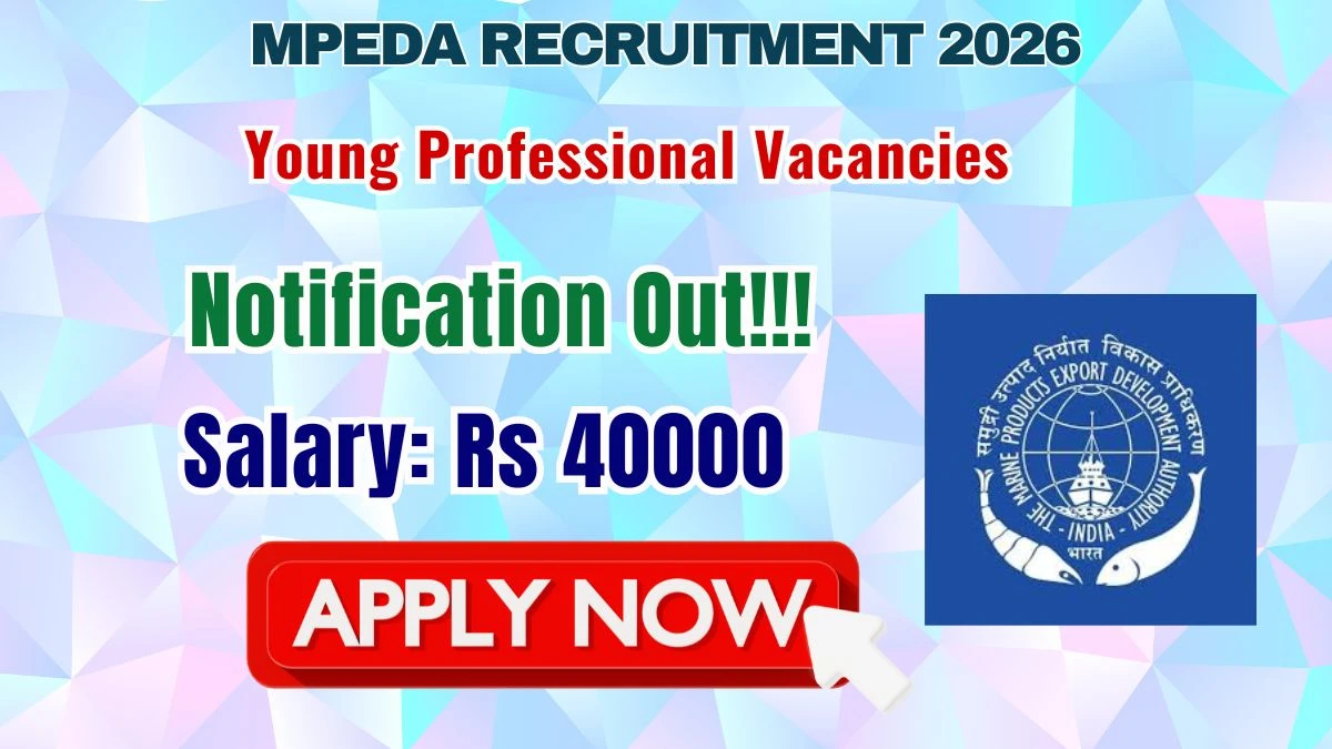 MPEDA Young Professional Recruitment 2026