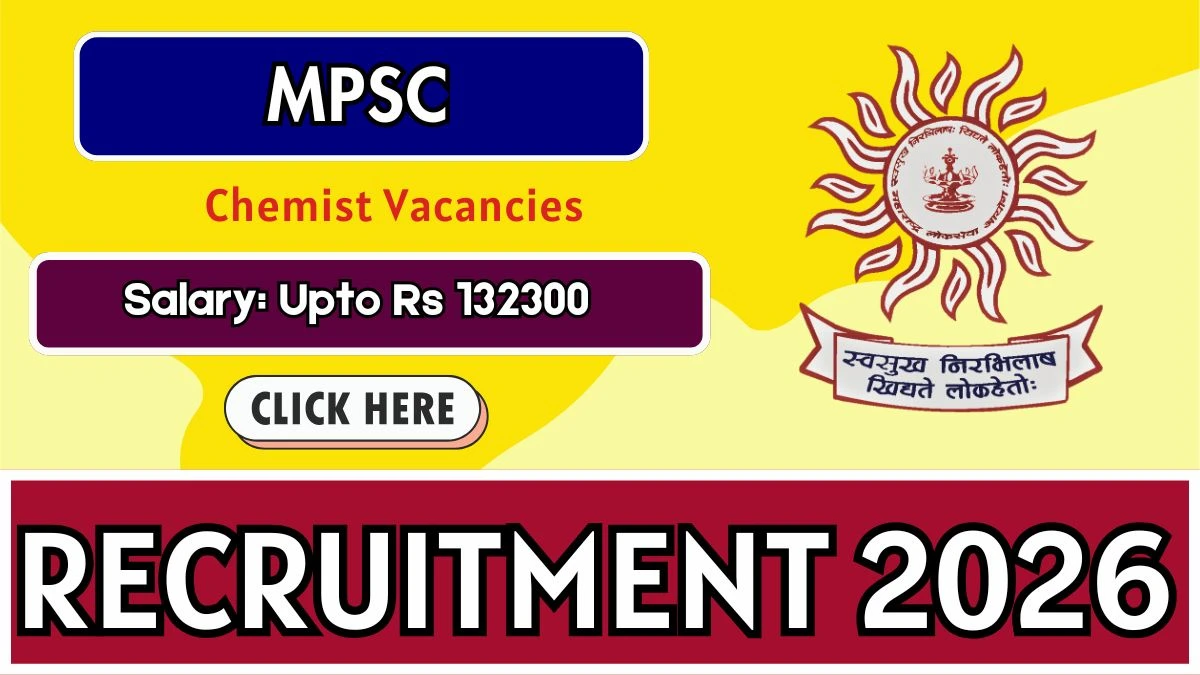 MPSC Chemist Recruitment 2026 – Apply Online