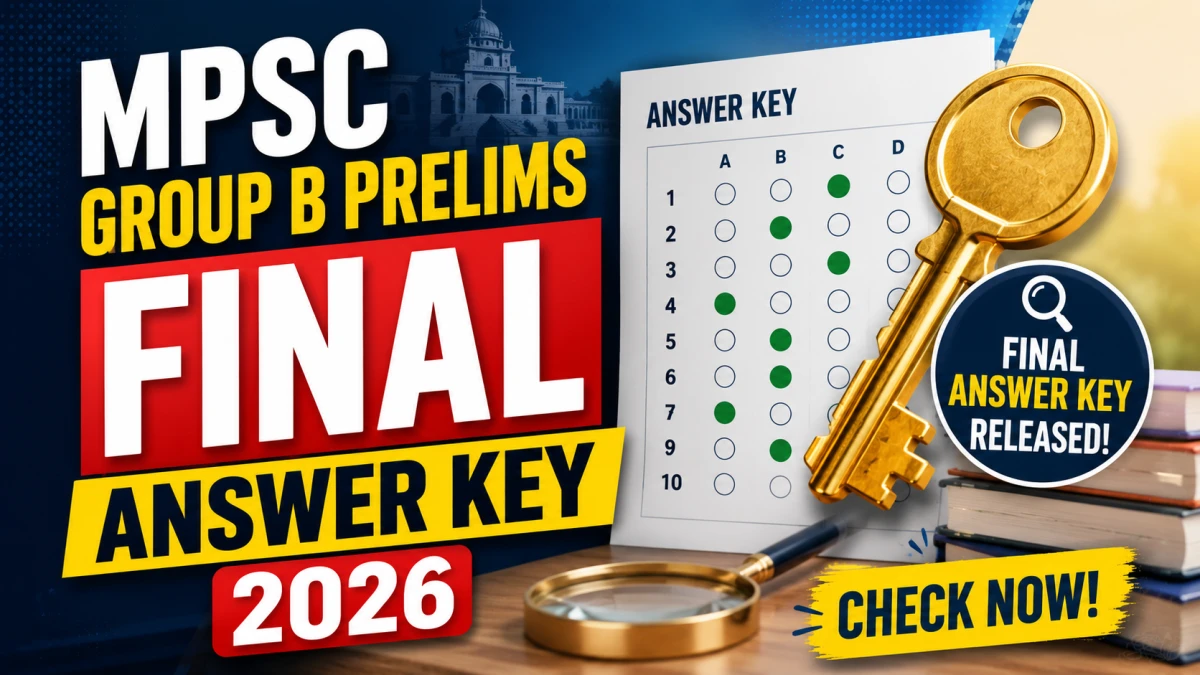 MPSC Group B Prelims Final Answer Key 2026 Out