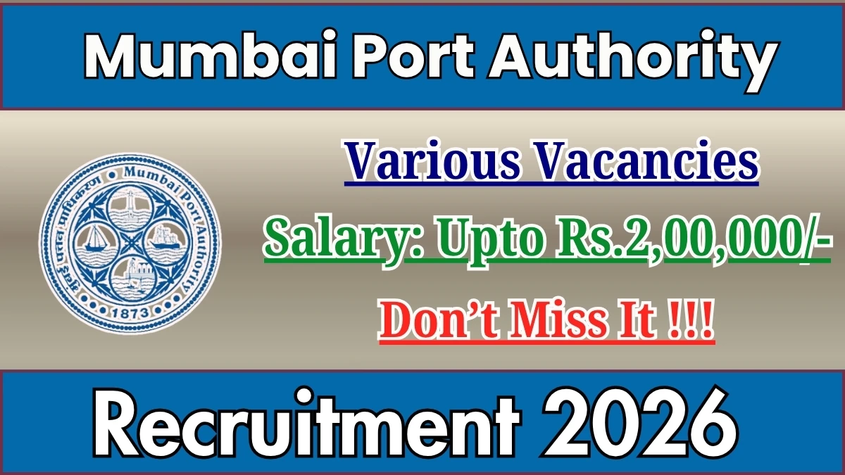 Mumbai Port Authority Recruitment 2026