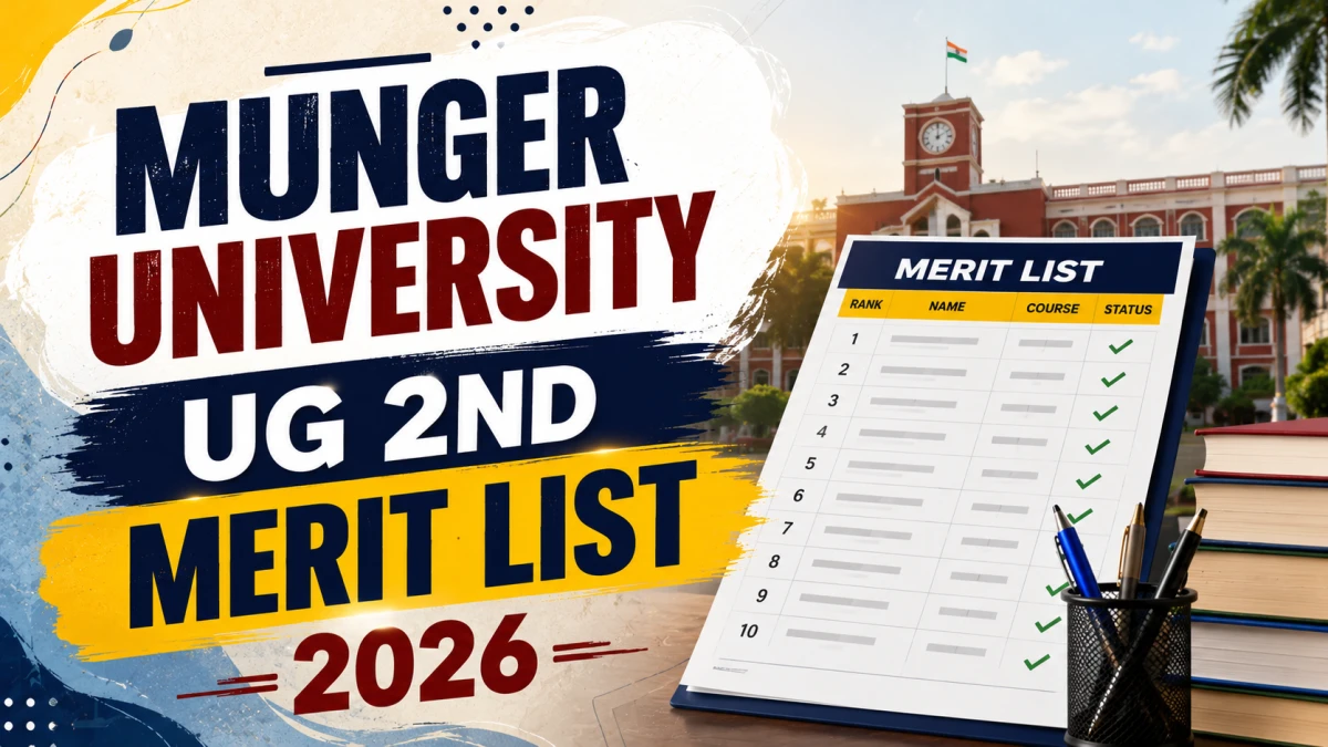 Munger University UG 2nd Merit List 2026 Out
