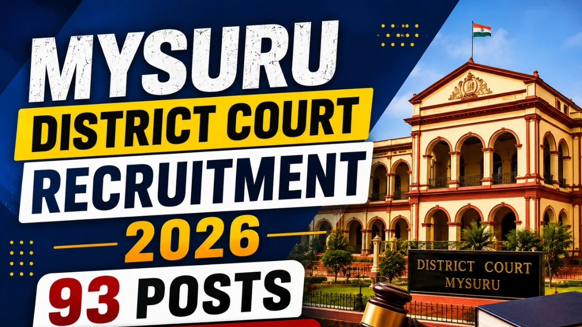 Mysuru District Court Recruitment 2026 – 93 Peon, Process Server, Copyist & Stenographer Posts Apply Online