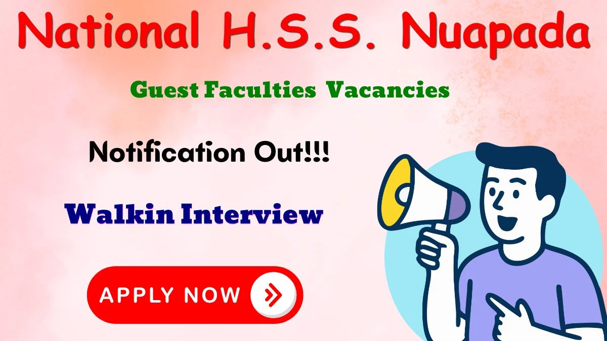 National H.S.S. Nuapada Guest Faculties Recruitment 2026