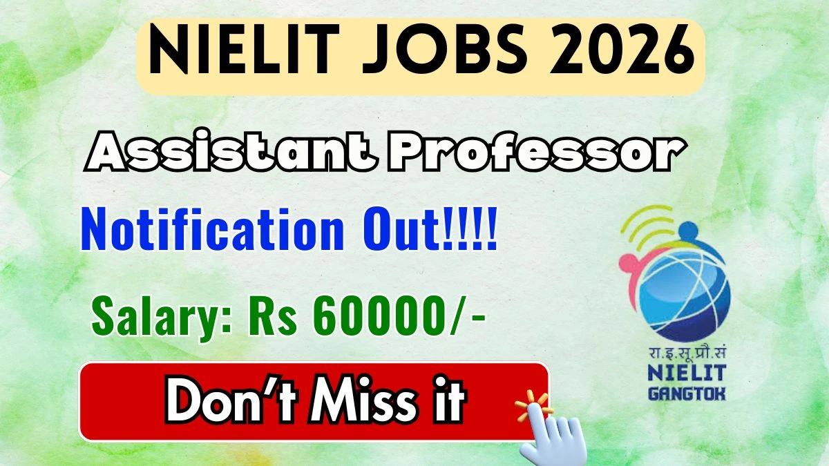 NIELIT Assistant Professor Recruitment 2026