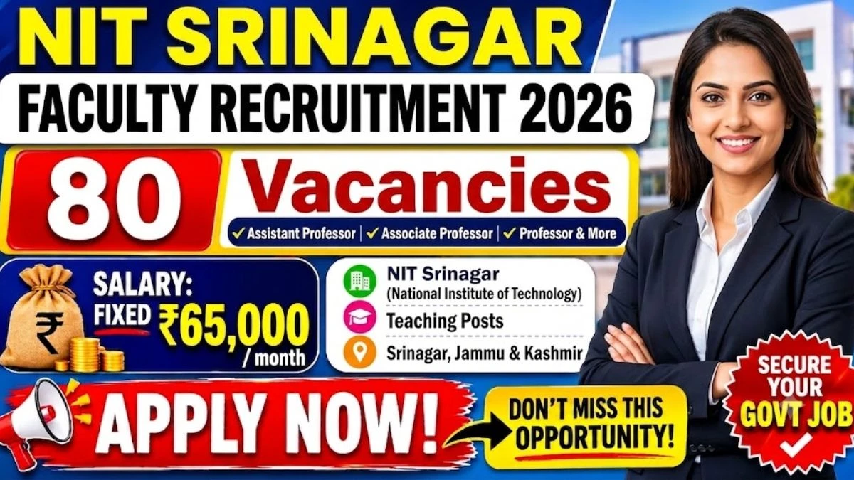 NIT Srinagar Temporary Faculty Recruitment 2026 Notification Out