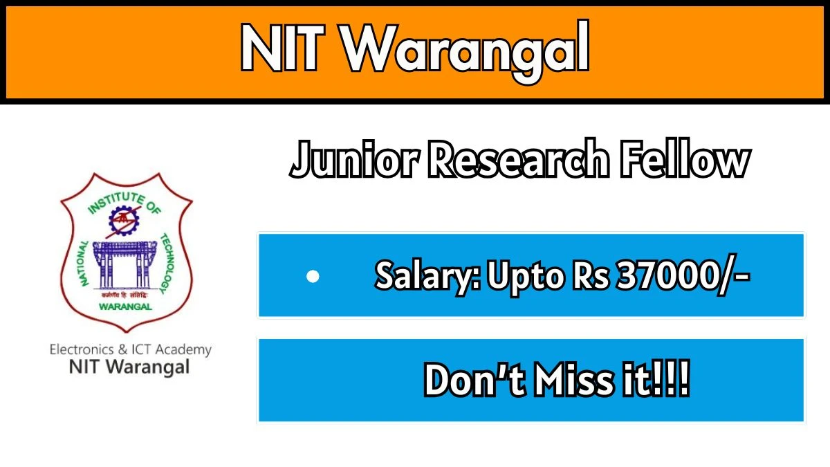 NIT Warangal Junior Research Fellow Recruitment 2026