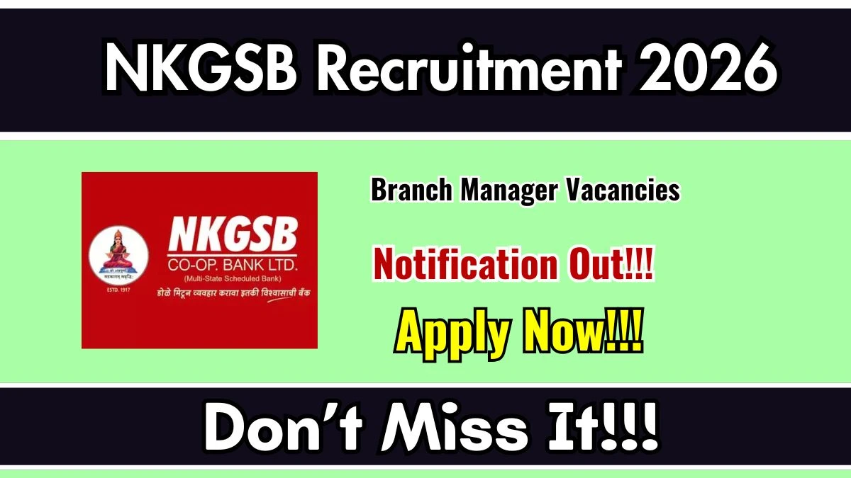 NKGSB Branch Manager Recruitment 2026