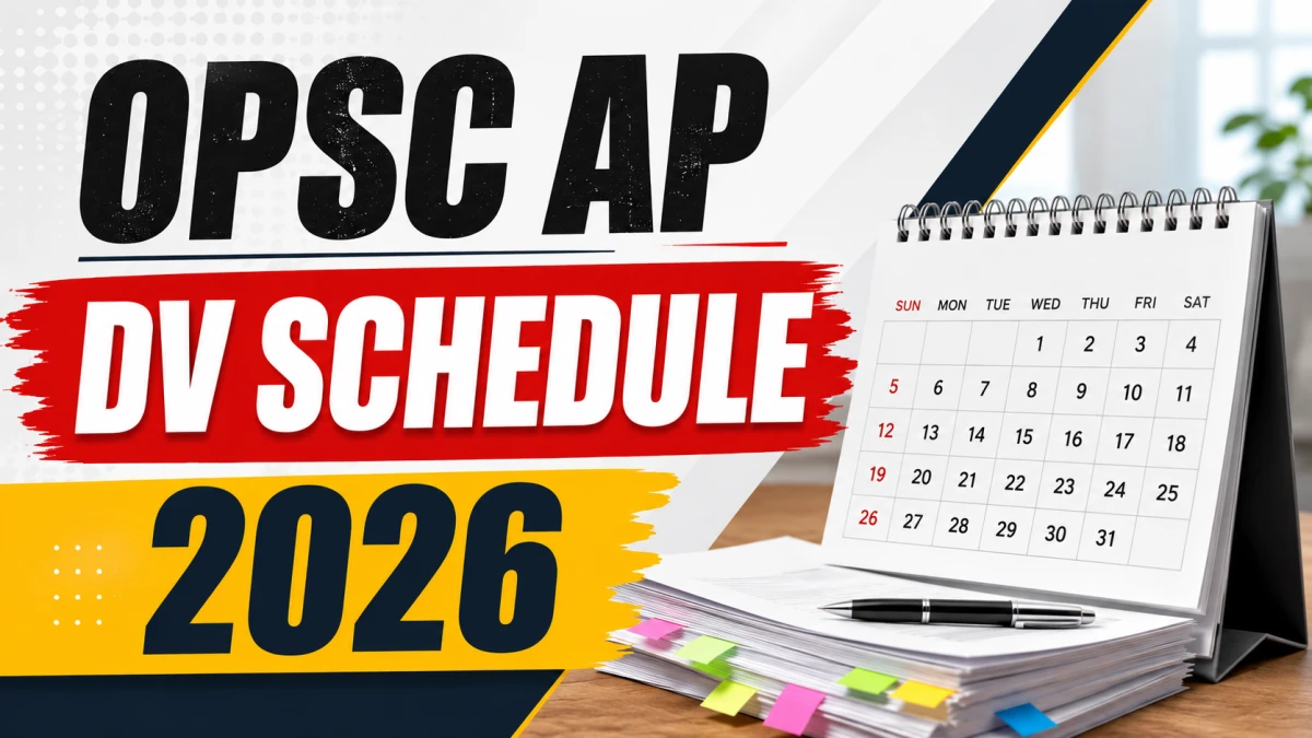 OPSC Assistant Professor DV Schedule 2026
