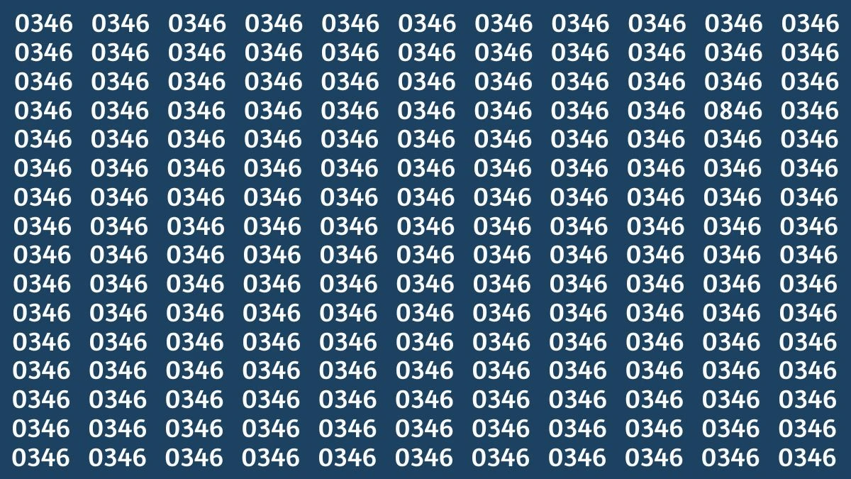 Optical Illusion Challenge: Can You Spot the Number 0846 in 7 Seconds?