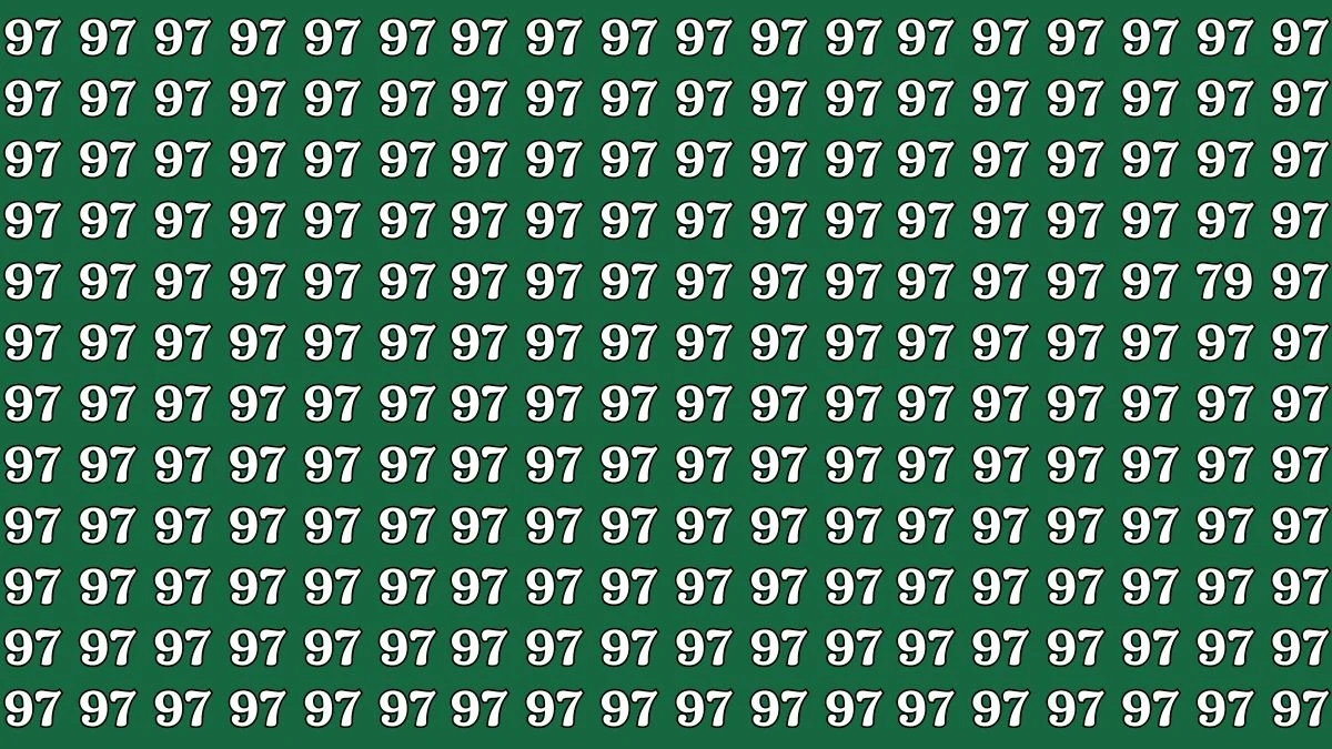 Optical Illusion Challenge: If you have Eagle Eyes Spot the Number 79 among 97 in 7 Secs