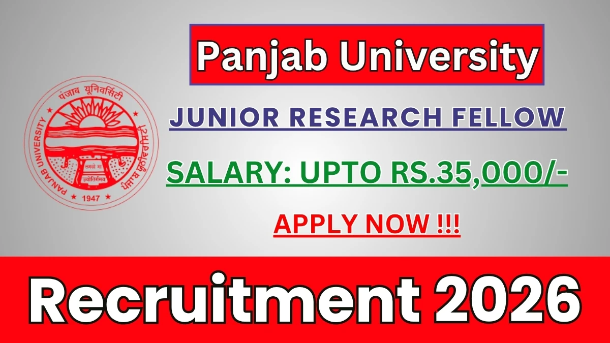 Panjab University Junior Research Fellow Recruitment 2026