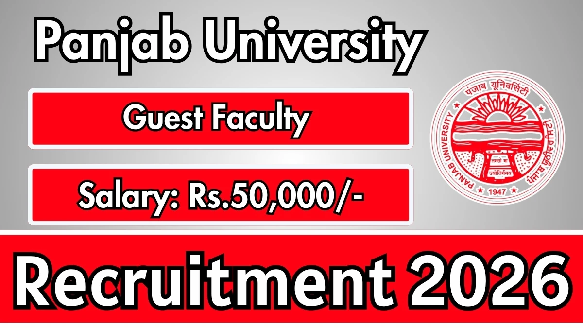 Panjab University Guest Faculty Recruitment 2026