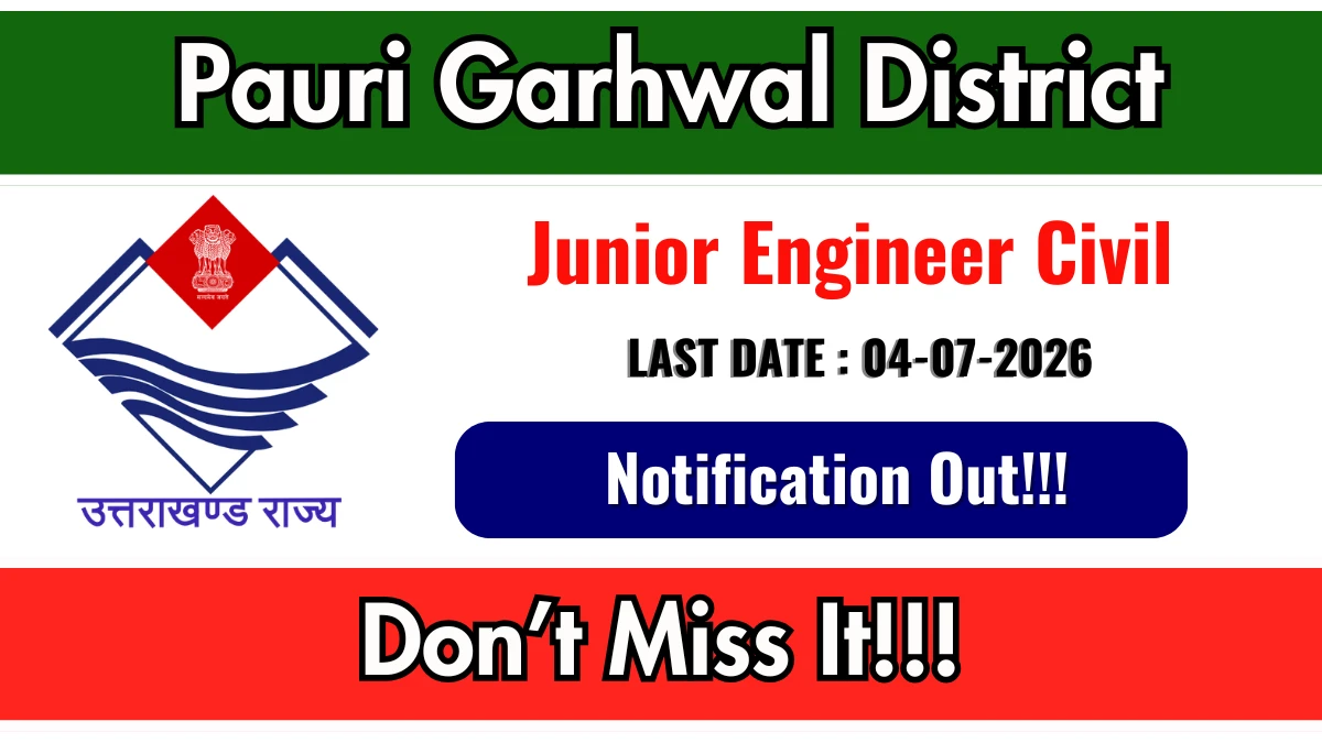 Pauri Garhwal District Junior Engineer Recruitment 2026