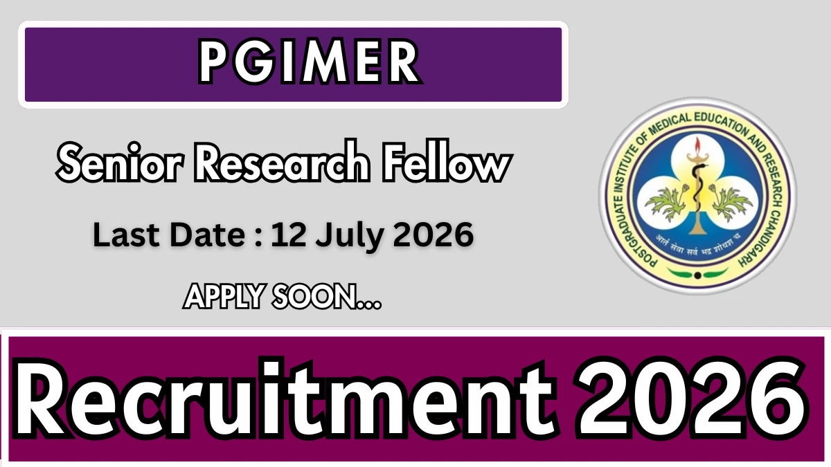 PGIMER Senior Research Fellow Recruitment 2026