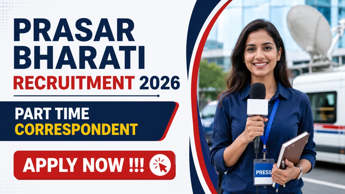 Prasar Bharati Part Time Correspondent Recruitment 2026