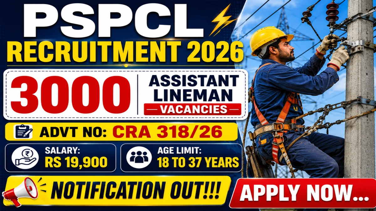 PSPCL Assistant Lineman Recruitment 2026 Notification Out