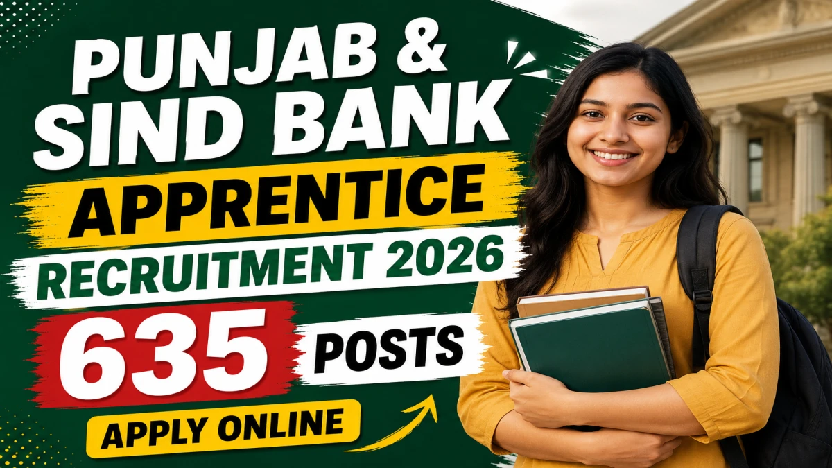 Punjab & Sind Bank Apprentice Recruitment 2026 Notification Out – 635 Vacancies, Apply Online