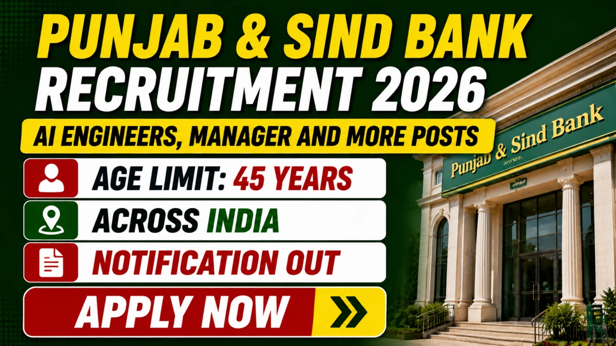 Punjab and Sind Bank Recruitment 2026