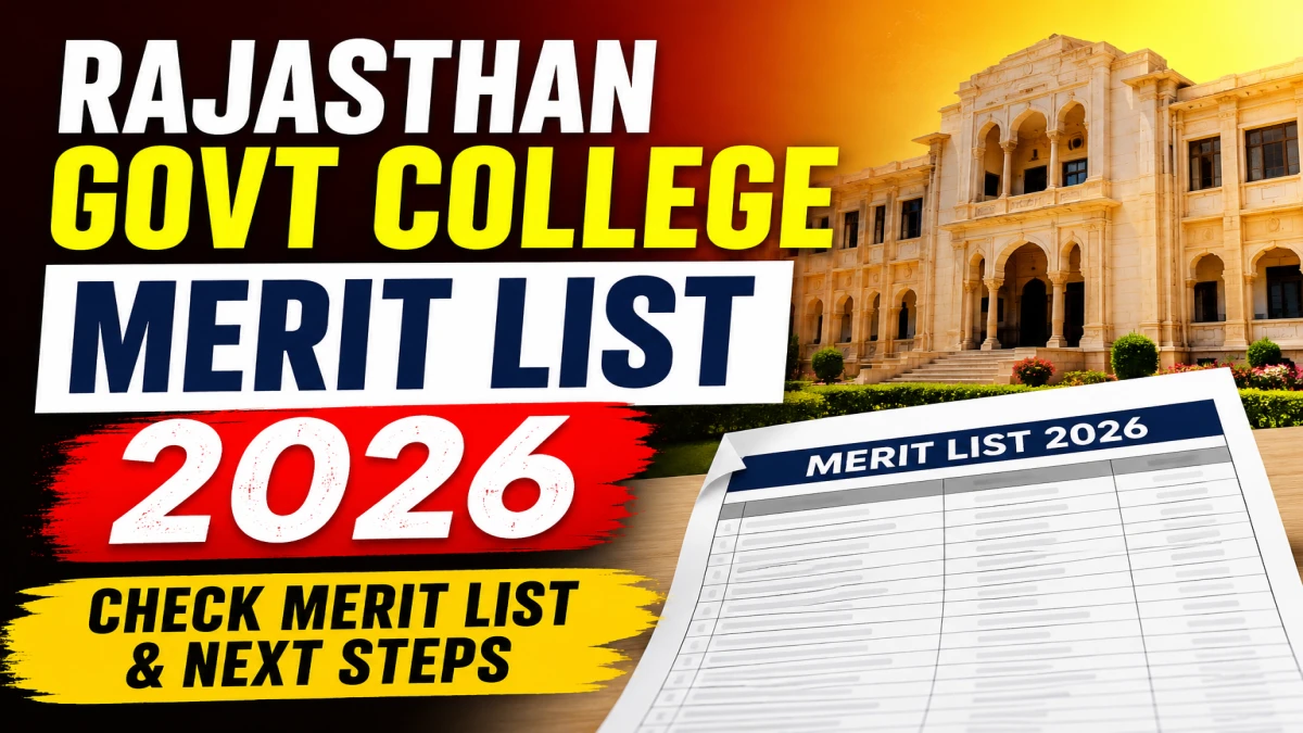 Rajasthan Govt College Merit List 2026 – Check BA, BSc, BCom Admission Status at dceapp.rajasthan.gov.in