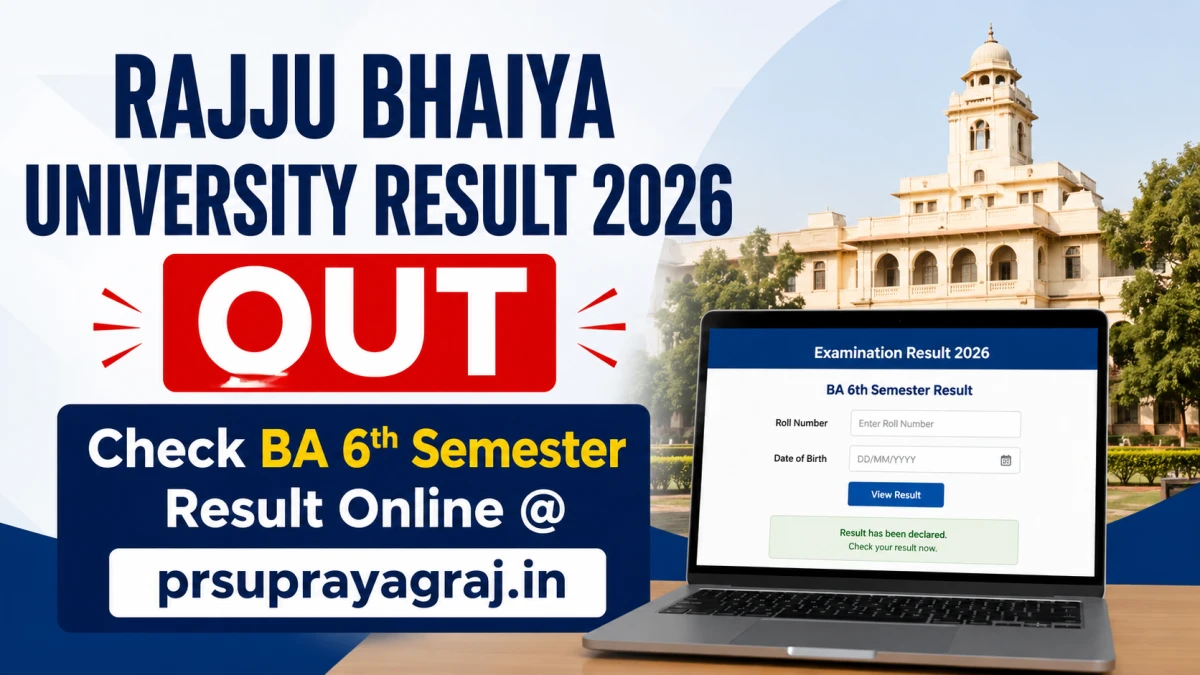 Rajju Bhaiya University Result 2026 OUT