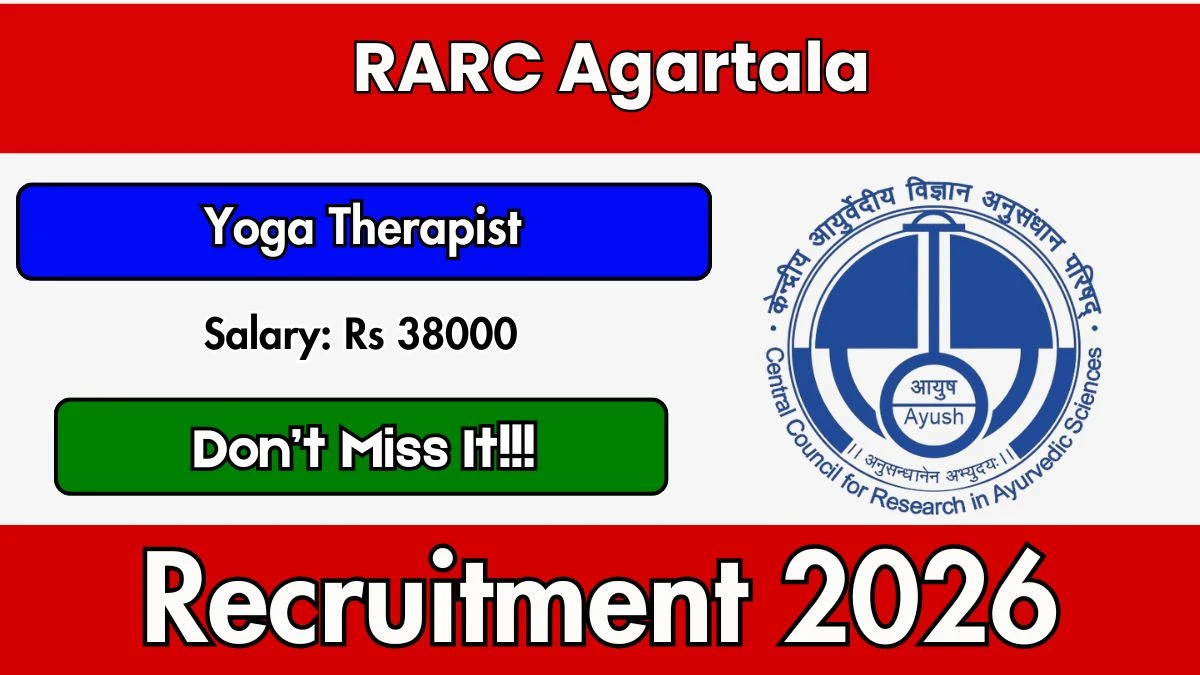 RARC Agartala Yoga Therapist Recruitment 2026