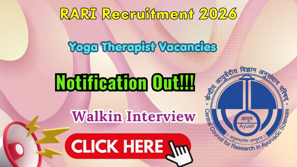 RARI Yoga Therapist Recruitment 2026