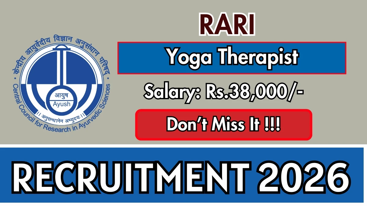 RARI Yoga Therapist Recruitment 2026