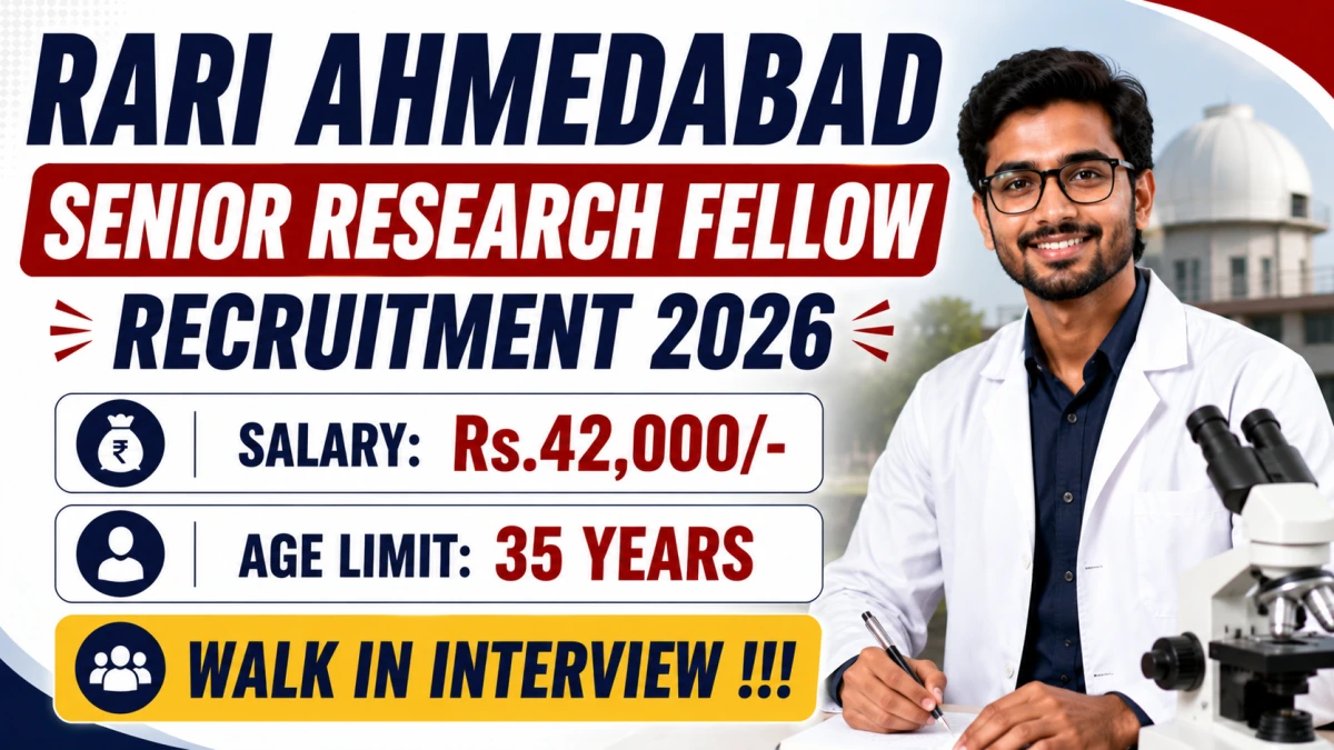 RARI Ahmedabad Senior Research Fellow Recruitment 2026