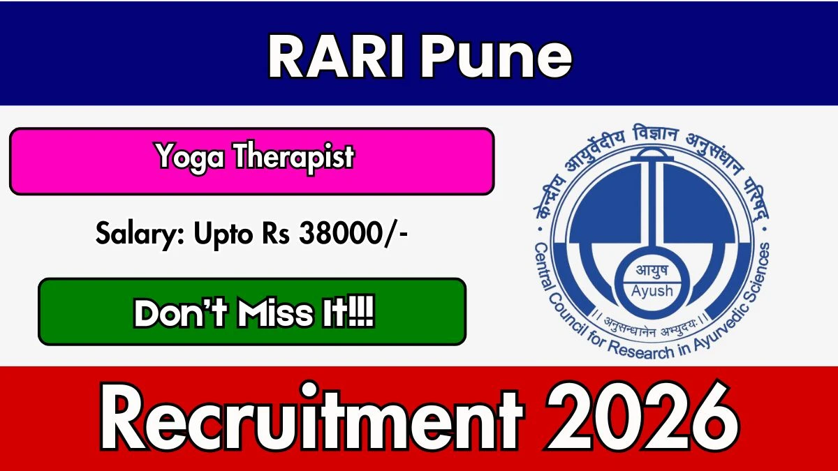RARI Pune Yoga Therapist Recruitment 2026