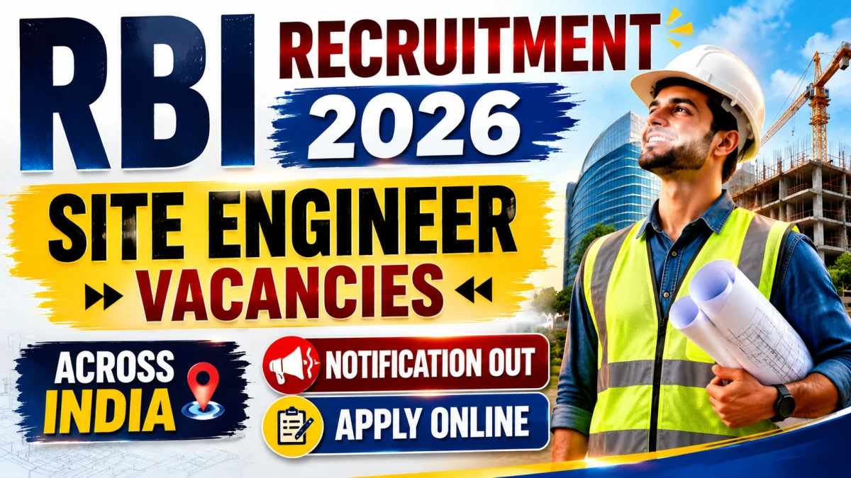 RBI Site Engineer Recruitment 2026 Notification Out