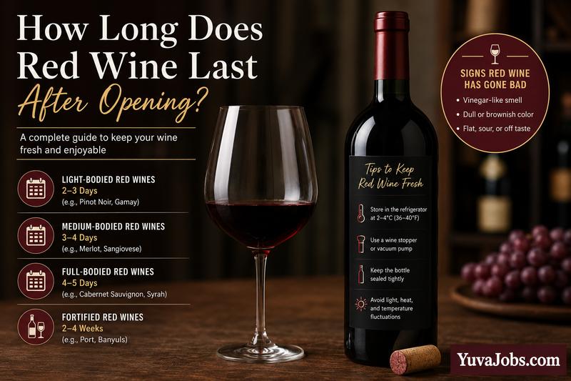 How Long Does Red Wine Last After Opening? Guide